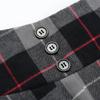 IDEALSANXUN Plaid Skirts for Women Fall Winter High Waisted A Line Pleated Maxi Midi Skirt, Dark Grey, L view 3