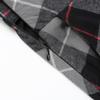 IDEALSANXUN Plaid Skirts for Women Fall Winter High Waisted A Line Pleated Maxi Midi Skirt, Dark Grey, L view 4