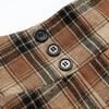 IDEALSANXUN Plaid Skirts for Women Fall Winter High Waisted A Line Pleated Maxi Midi Skirt, Light Brown, XXL view 3