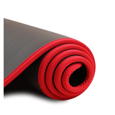 10MM Extra Thick 183cmX61cm Yoga Mats Exercise Mat Fitness Tasteless Pilates Workout Gym Mats With Bandage(Black)