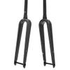 MLIKYRGK Carbon Fiber Gravel Rigid Fork Road Bike Front Forks 1-1/2" Taper Tube Disc Brake Thru Axle 12 * 100mm Off-Road Fork 700x45C view 1