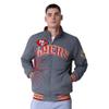 G-III Sports Men's Scarlet/Heather Gray San Francisco 49ers Strong Arm Reversible Full-Zip Jacket view 3