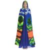 WHJSHOP Halloween Adult Hooded Cape for Parties and Costumes - Easy Care Cartoon dinosaur Pattern view 2