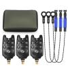 BSEWO Fishing Bait Swinger, Chain Alert Swinger Fishing Bite Alarms Chain Alert Swinger Set Digital Fishing Alarm Kit Led Alarm Indicator Alert Fishing Swinger Fishing Tackle with Zippered Box view 1