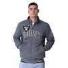 G-III Sports Men's Black/Heather Gray Las Vegas Raiders Strong Arm Reversible Full-Zip Jacket view 3