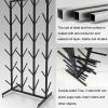 LVLDAWA Boxing Glove Storage Rack, Gym Large Capacity Glove Hanging Holder Heavy Duty Metal Double Sided Glove Drying Rack with Wheels for Kickboxing(Black,70x55x80cm) view 2