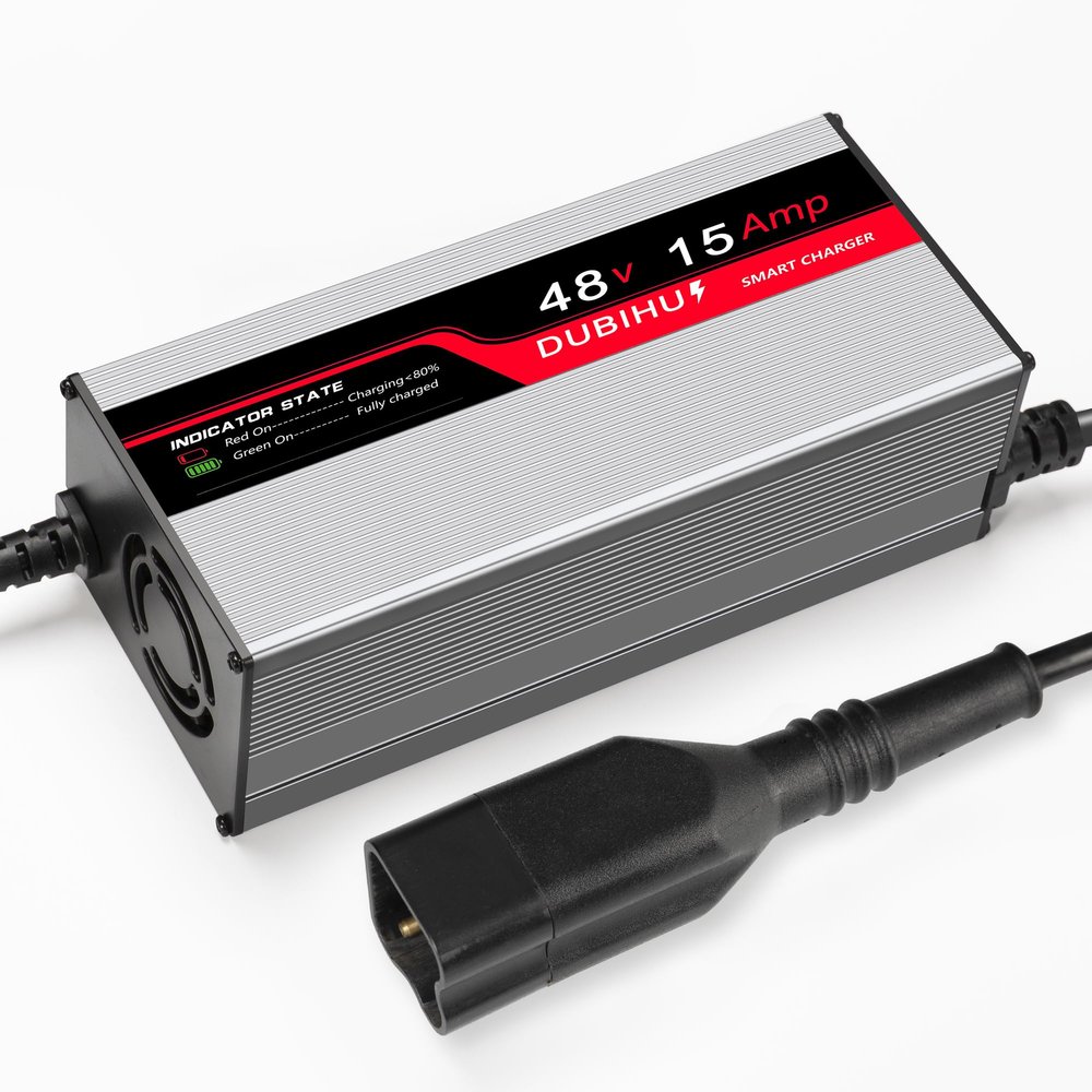 48V 15A Golf Cart Battery Charger for Yamaha G29 & Drive 2 Golf Carts, with 3-Pin Round Plug, 16FT Long Cable, Intelligent Charging Technology, Fast Charging & Multi-Protection