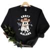 Ghost Malone Sweatshirt Funny Halloween Sweatshirt for Women Ghost Malone Shirt Halloween Season Gifts view 2
