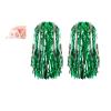 AUMIDO 2Pcs Cheerleading Pom Poms - Pompoms Cheer for Boy Girl School Sports Dance Games Team Spirit Cheer (Silver Green) view 2