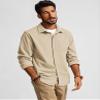 PJ PAUL JONES Casual Shirts for Men Waffle Texture Wrinkle Free Shirt Black Button up Shirt with Pockets view 2