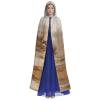 WHJSHOP Halloween Adult Hooded Cape for Parties and Costumes - Easy Care Western Horse Pattern view 2