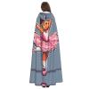 WHJSHOP Halloween Adult Hooded Cape for Parties and Costumes - Easy Care Little Ballerina Dancing Girl Pattern view 4