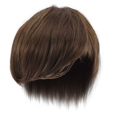 Outanaya Male Short Wig for Halloween Cosplay - Attractive Deep Brown Hair Side for Costume Parties and Events