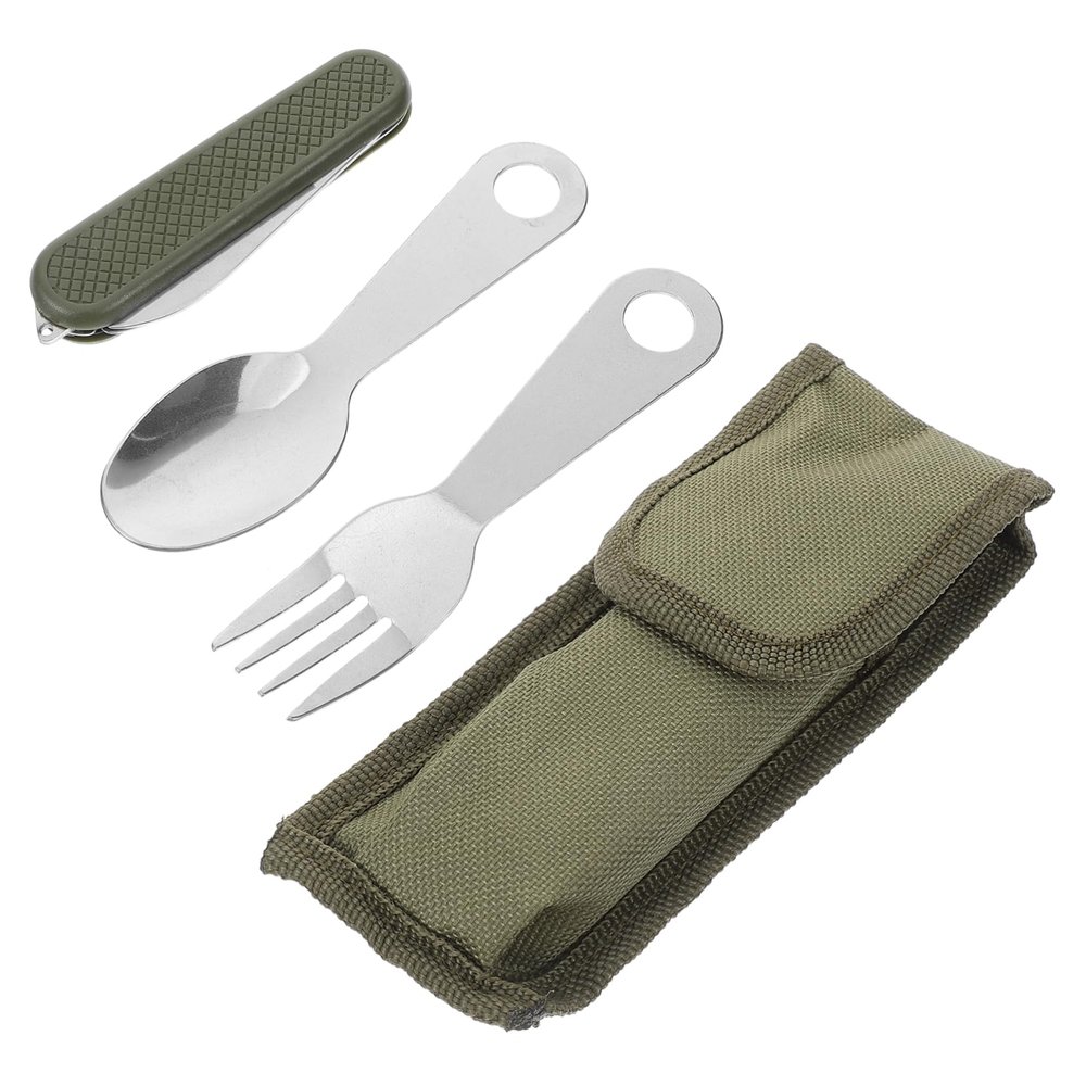 BESPORTBLE Stainless Steel Cutlery Set Utensil Kit with Fork Knife Spoon for Home Camping and Parties Durable Mirror Polished Tableware for Everyday Use