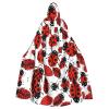 WHJSHOP Halloween Adult Hooded Cape for Parties and Costumes - Easy Care Ladybugs Pattern Infinite Speckled Pattern view 1