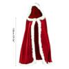 JAOCDOEN 1.5m Red Hooded Cape Christmas Costume Santa Claus Cloak Red Mantle for Christmas Party Cosplay Costume view 4