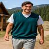 Akwa Mens V-Neck Golf Vest Lightweight Waterproof Pullover Sweater Wind-Resistant Layer Made in USA Performance Outerwear view 2