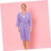 JEWEDECO and Mens Waffle Bathrobe Microfiber Long Sleeve Wrap Robe Spa Robe Gown Cloth Shower view 3