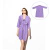 JEWEDECO and Mens Waffle Bathrobe Microfiber Long Sleeve Wrap Robe Spa Robe Gown Cloth Shower view 4
