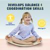 New Bounce Balance Board - Premium Wooden Wobble Board for Exercise & Balance Training - Supports Up to 480 Lbs. - Versatile Rocking Balance Boards for All Ages (Wood, Small, 10"x 27") view 2