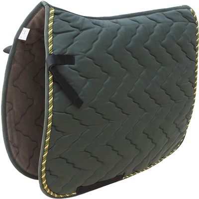 AD Saddlery Soft Quilted Padded Lightweight Dressage Saddle Pad Horse Suede Square English Sheepskin Cotton Lining Foam Cushioning Size:Full,Cob,Pony Horse, P31 (Pony: Spine: 20in L: 16.75in W: 22in)