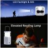 2 Pack Camping Lantern Rechargeable, Hand Crank & Solar Camping Lights with USB Output, Tent Lights for Camping, Portable Camp Lamp, Camping Hurricane Home Power Failure Essentials (White, 2 Pack) view 4