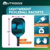 Outdoor Cruiser Pickleball Paddle Set  USAPA Approved, Premium Fiberglass Paddles with Lightweight Shock-Absorbing Grip, Includes 2 Rackets, 4 Balls, Grip Tapes, and Sling Carry Bag view 2