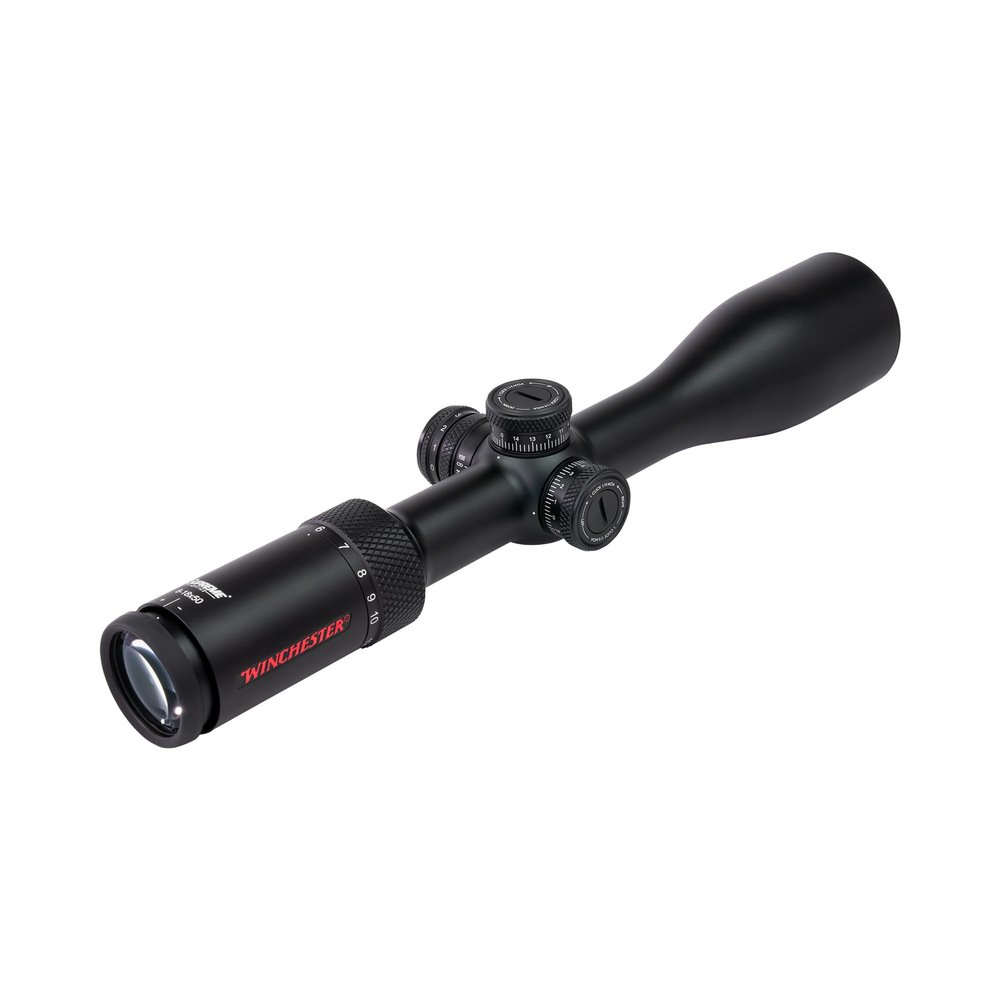 Winchester Supreme Optics 6-18x50mm Riflescope | Second Focal Plane | IPX7 Waterproof and Fogproof | WINcoat multicoating | Etched Illuminated Reticle | Black Matte