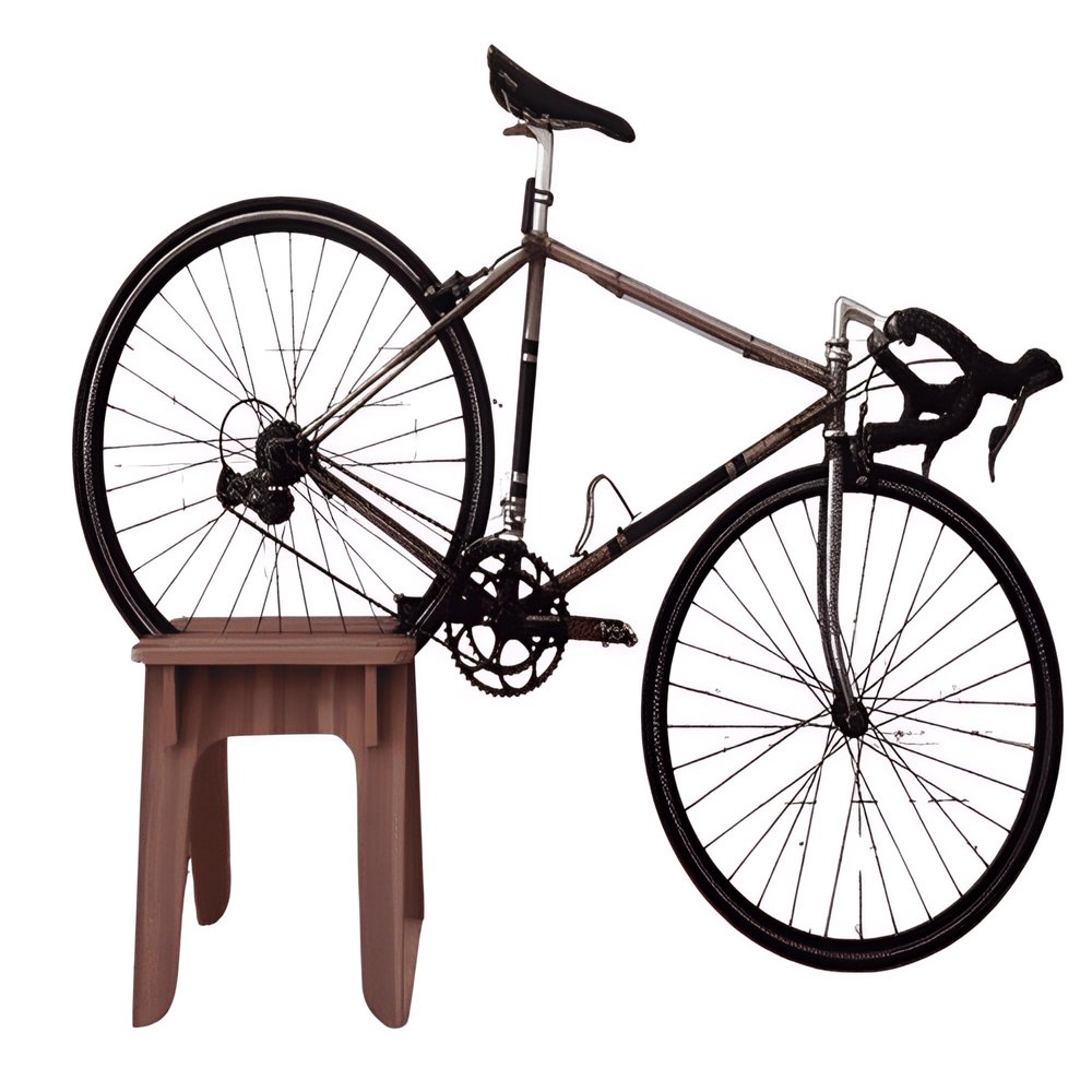 Pine Wooden Hanging Chair Style Bicycle Storage Rack