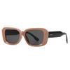 HCPIHF Polygon Women Sunglasses Retro Clear Gradient UV400 Men Rivets Sun Glasses,Brown black gray,one size view 1
