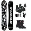 Symbolic Platinum Kids 2025 Snowboard & Bindings & Choice Boots Complete Package Set (Kid 4 Binding+Boot Blk Red Tote, 120cm Rocker Snowboard) view 1