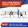 Outdoor Cruiser Portable Sports Net - Indoor and Outdoor for Badminton, Pickleball, Tennis, Soccer Tennis, and Volleyball, Adjustable Height (38-61 Inches), Durable Nylon and Rust-Resistant Steel Pole view 2