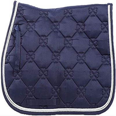 AD Saddlery Soft Quilted Padded Lightweight Dressage Saddle Pad Horse Suede Square English Sheepskin Cotton Lining Foam Cushioning Size:Full,Cob,Pony Horse, P82 (Adult: Spine: 24in L: 19in W: 26in)