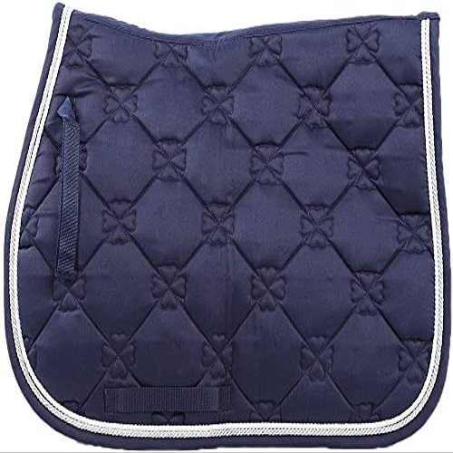 AD Saddlery Soft Quilted Padded Lightweight Dressage Saddle Pad Horse Suede Square English Sheepskin Cotton Lining Foam Cushioning Size:Full,Cob,Pony Horse, P82 (Adult: Spine: 24in L: 19in W: 26in)