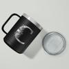 Initial Insulated Coffee Mug W Handle, Monogrammed Gifts for Women, 15 oz Coffee Mug w/Lid, Iced Coffee, Hot Chocolate Tumbler w/Lid Personalized Christmas, Birthday Gifts for Her (Black, C) view 2