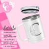Initial Insulated Coffee Mug W Handle, Monogrammed Gifts for Women, 15 oz Coffee Mug w/Lid, Iced Coffee, Hot Chocolate Tumbler w/Lid Personalized Christmas, Birthday Gifts for Her (Black, C) view 3