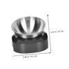 BESPORTBLE 1pc Stainless Steel Adjustable Cat Feeding Bowl Tilted Design for Comfortable Eating Easy to Pet Food Container for Cats and Dogs view 2