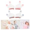 DEARMAMY 2pairs Essential Newborn Boys and Girls Protective Gloves for Eating Correction Soft Material Easy to Clean Fit for Outdoor Random Style view 3