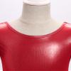 AFAVOM Gymnastic Leotard for Girls Ballet Dance Metallic Leotard 3D Flower Short Sleeve Bodysuit Toddler Sparkly Shiny Jazz Dancewear Jumpsuit Yoga Acrobatic Athletic One Piece Leotard Red 3-4 Years view 4