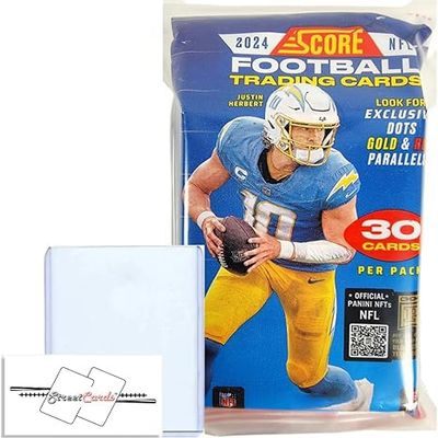 2024 Score Football NFL Jumbo Value Pack with 30 Trading Cards + Toploader + STREETCARDS Magnet!