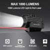 XYH-Win Aluminum 1000 Lumens Red Laser Light Combo with Strobe Function for Glock/SIG Pistol, Tactical Flashlight Laser Sight Fits for Picatinny Rail & Full Compact Rail, USB Magnetic Rechargeable view 2