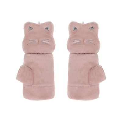 Women Convertible Flip Top Mittens Winter Plush Fingerless Gloves Windproof Warm Half Finger Mittens 1 Pair