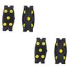 Yardenfun 2 Pairs Flexible Overshoes 5 Silicone Crampon Cleats Ice Traction Shoes Cover for Winter Anti-Spikes Grip Black view 1