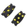 Yardenfun 2 Pairs Flexible Overshoes 5 Silicone Crampon Cleats Ice Traction Shoes Cover for Winter Anti-Spikes Grip Black view 2