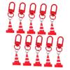 BRIGHTFUFU 10pcs Traffic Cone Keychain Pendant Resin Road Block Charms for Accessories Fun Party Goodie Bag Fillers for All Ages and Occasions view 1