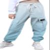 SANGTREE Girl's Cargo Pants Elastic Waist Drawstring Multi Pockets Loose Tapered Cargo Jogger Pants,Ombre Blue,13-14 Years Big Kid = Tag 170 view 1