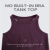 CRZ YOGA Butterluxe High Neck Tank Tops for Women - Yoga Workout Athletic Gym Camisole Racerback Sleeveless Shirts Deep Purple Large view 3