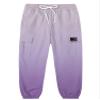 SANGTREE Girl's Cargo Pants Elastic Waist Drawstring Multi Pockets Loose Tapered Cargo Jogger Pants,Ombre Purple,6-7 Years Little Kid = Tag 130 view 3