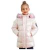HULIJA Kids Girls Metallic Hooded Puffer Jacket Long Coat Winter Warm Casual Padded Outerwear with Pockets Pink 5-6 Years view 1