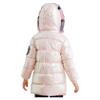 HULIJA Kids Girls Metallic Hooded Puffer Jacket Long Coat Winter Warm Casual Padded Outerwear with Pockets Pink 5-6 Years view 2